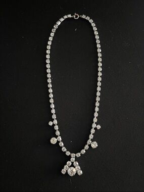 Classic Silver-Tone Crystal Necklace